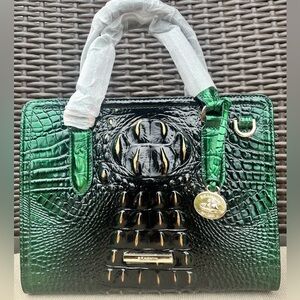 Copy NWT Brahmin CAMI in EVERGREEN Ombre Melbourne Satchel